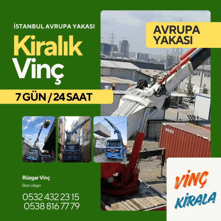Avrupa Yakası Kiralık Vinç